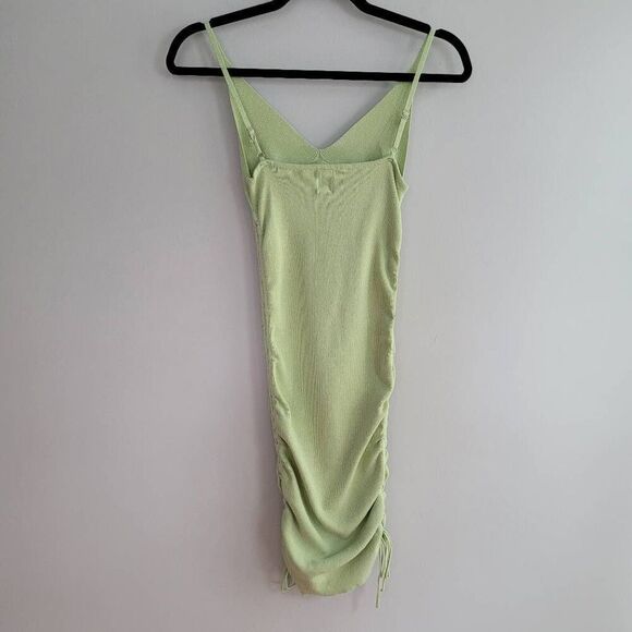 Princess Polly‎ bridie mini dress light green ruched tie sides bodycon fairy - Picture 4 of 11